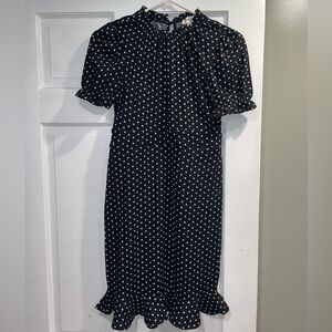 Black and White Polka Dot Monteau Dress